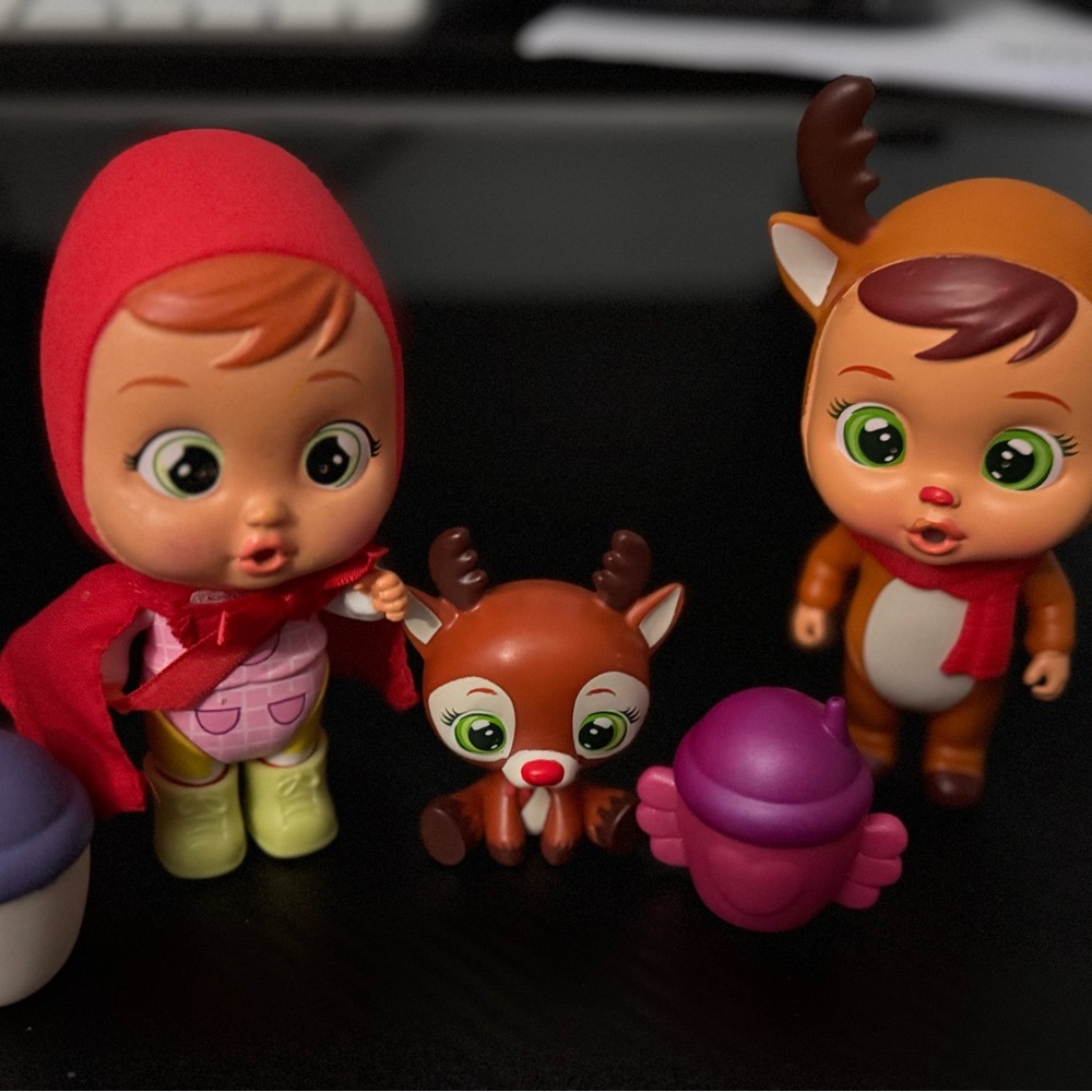 Adorable Reindeer and Little Red Riding Hood Toy Set